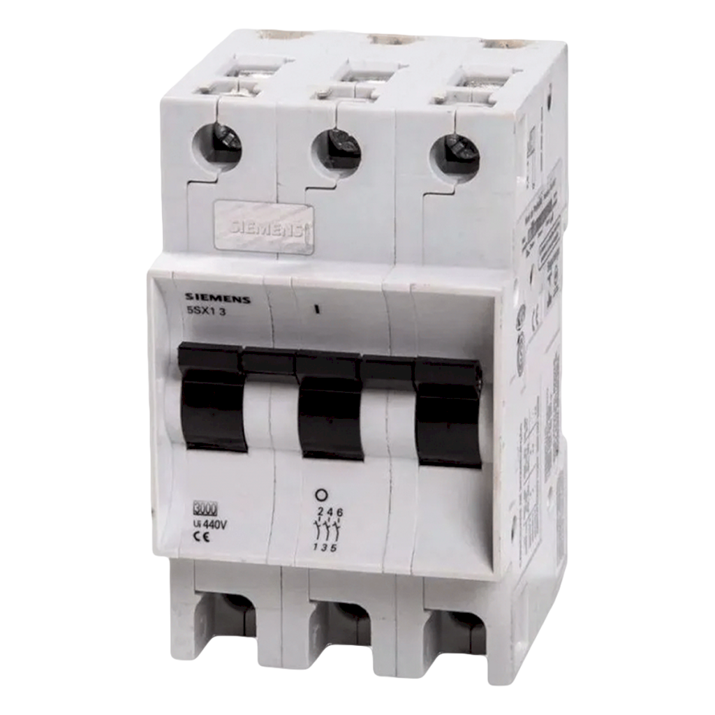 [3838] Interruptor Termomagnético 5SX13 3x2A 3kA Curva C Siemens