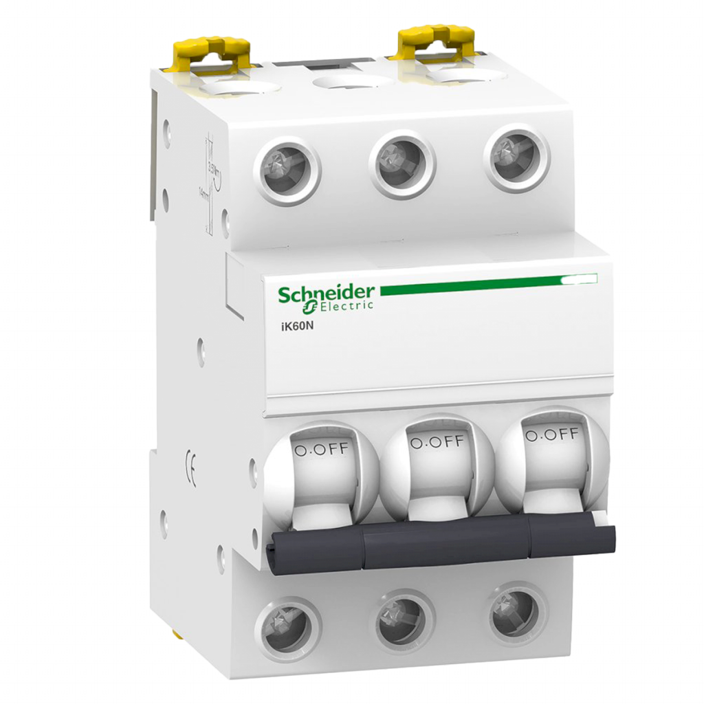 [27688] Interruptor Termomagnético A9K24 3x6A 6kA Curva C Schneider Electric