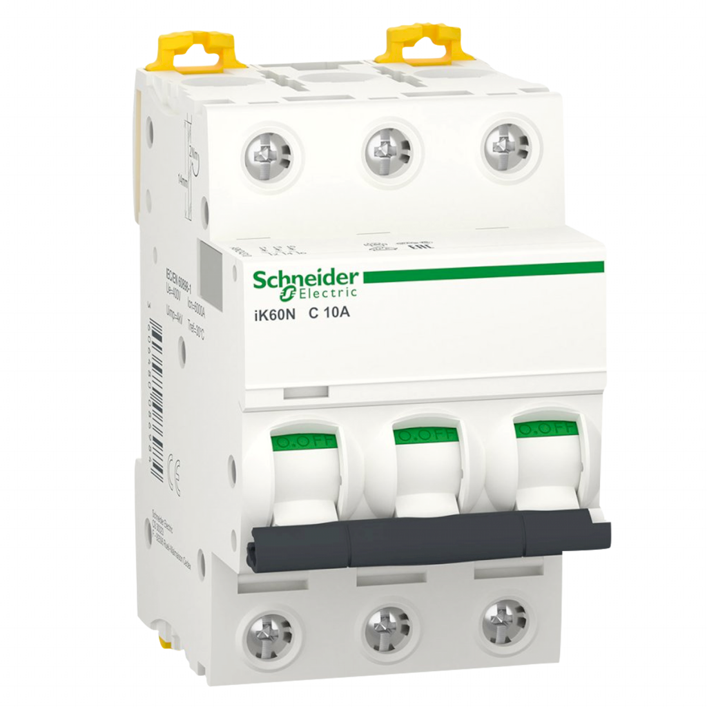 Interruptor Termomagnético A9K24 3x10A 6kA Curva C Schneider Electric