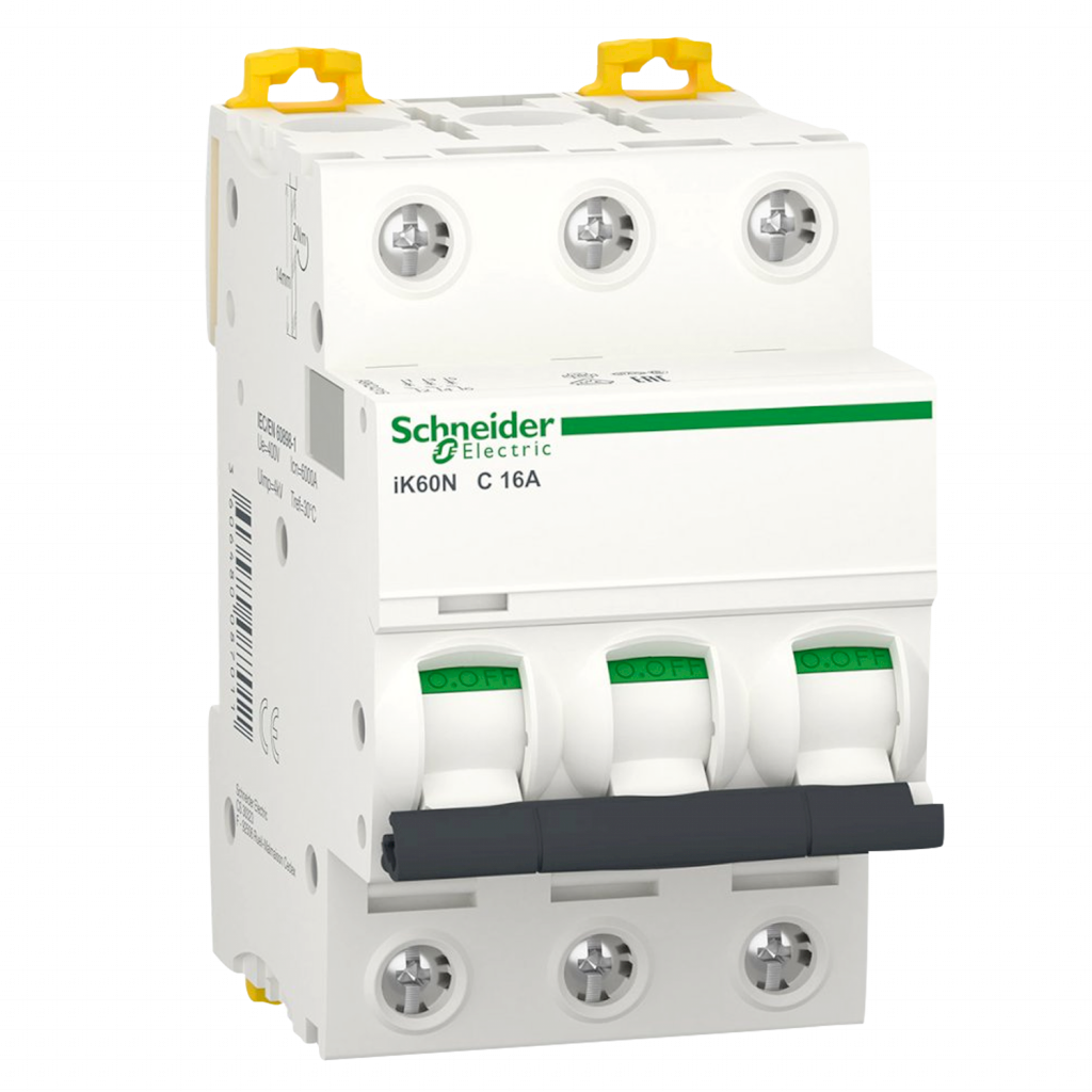 Interruptor Termomagnético A9K24 3x16A 6kA Curva C Schneider Electric