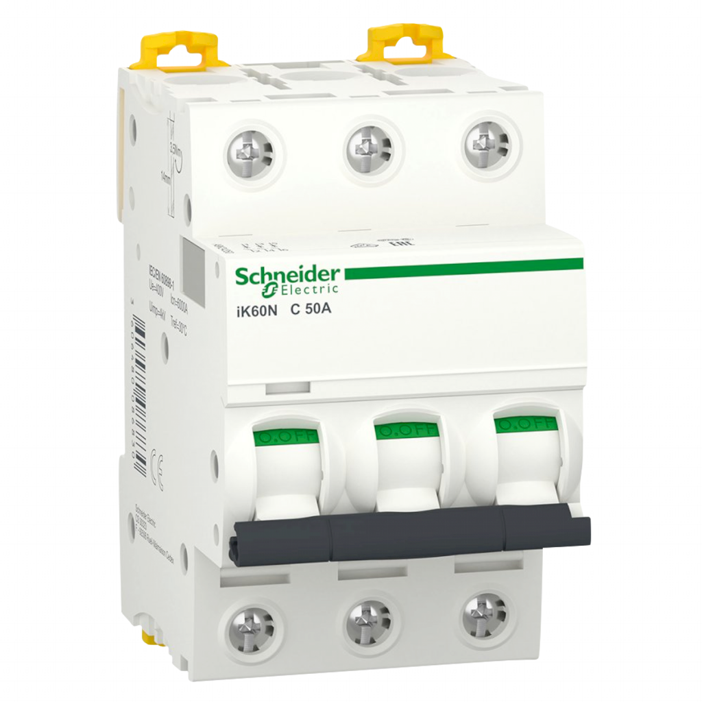 [27695] Interruptor Termomagnético A9K24 3x50A 6kA Curva C Schneider Electric