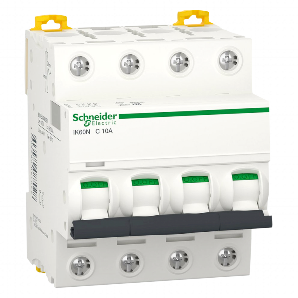 Interruptor Termomagnético A9K24 4x10A 6kA Curva C Schneider Electric