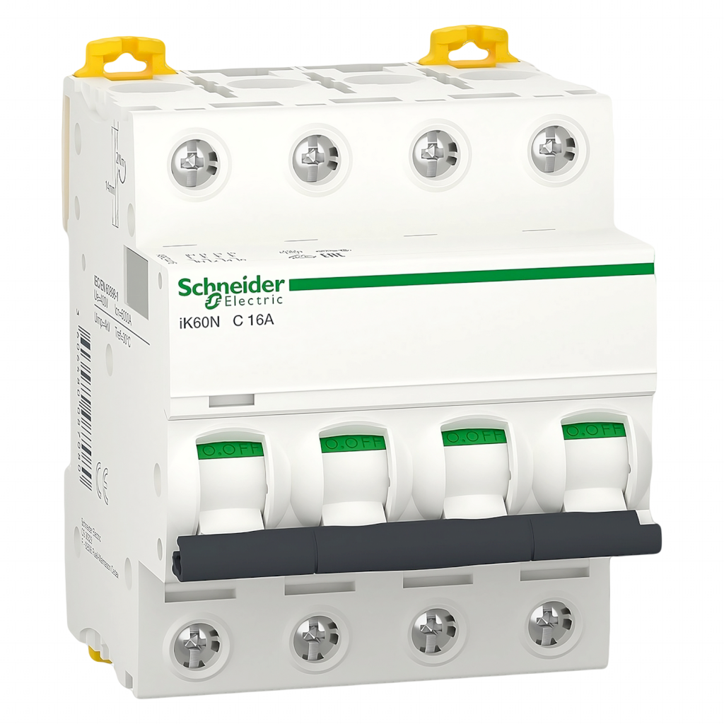 Interruptor Termomagnético A9K24 4x16A 6kA Curva C Schneider Electric