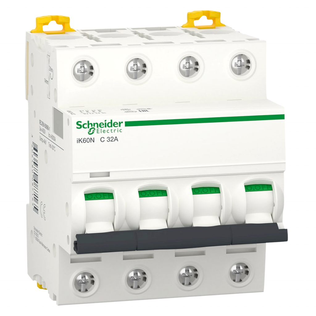 Interruptor Termomagnético A9K24 4x32A 6kA Curva C Schneider Electric