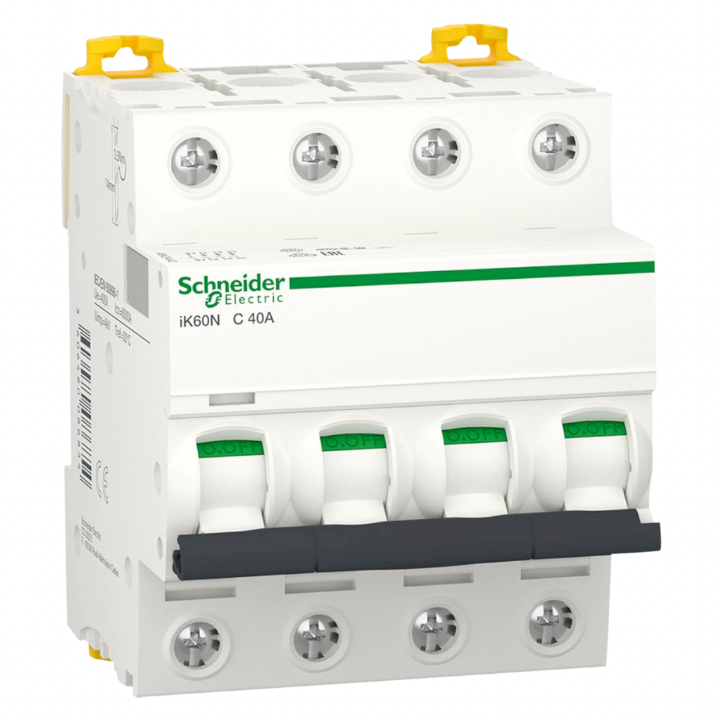 [27703] Interruptor Termomagnético A9K24 4x40A 6kA Curva C Schneider Electric