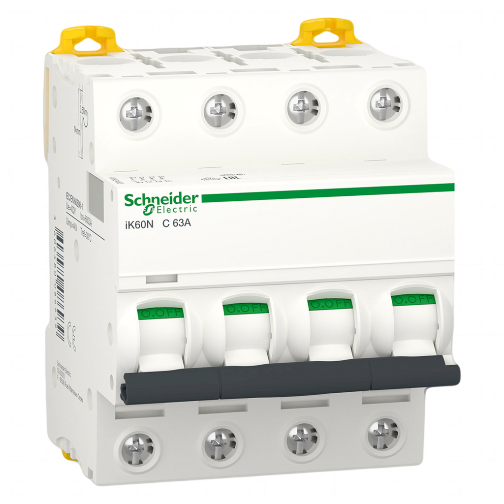 [27705] Interruptor Termomagnético A9K24 4x63A 6kA Curva C Schneider Electric