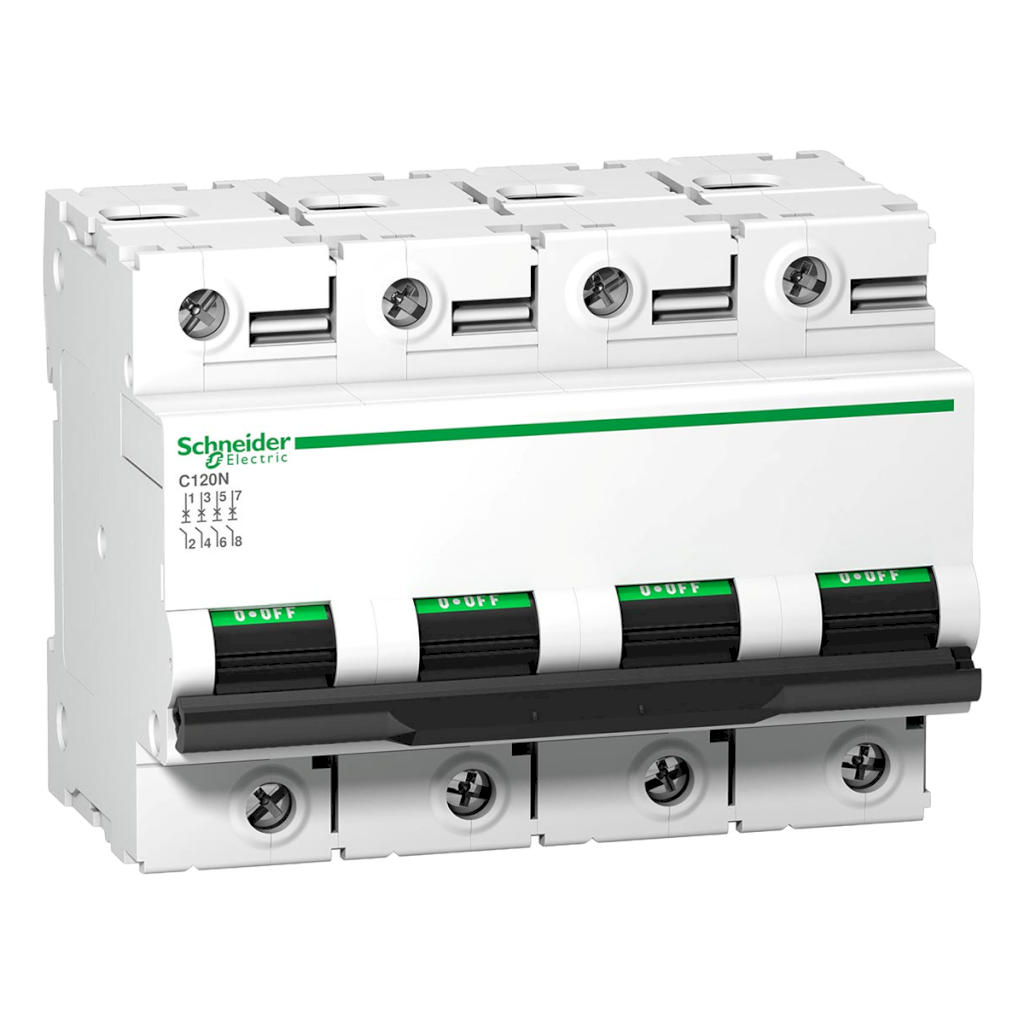[30885] Interruptor Termomagnético A9N18 4x125A 10kA Curva D Schneider Electric