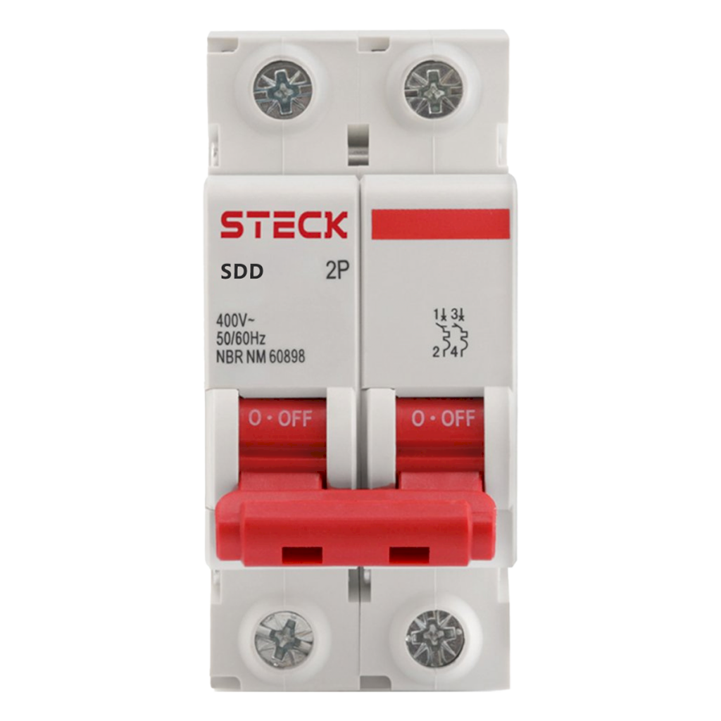 Interruptor Termomagnético SDD62 2x6A 3kA Curva C Steck Electric
