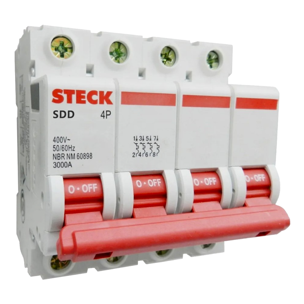 [31658] Interruptor Termomagnético SDD64 4x32A 3kA Curva C Steck Electric