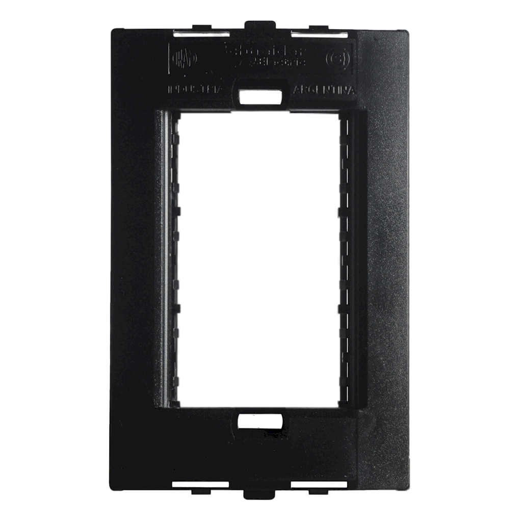 Bastidor Roda PVC 3 Módulos Negro Schneider Electric