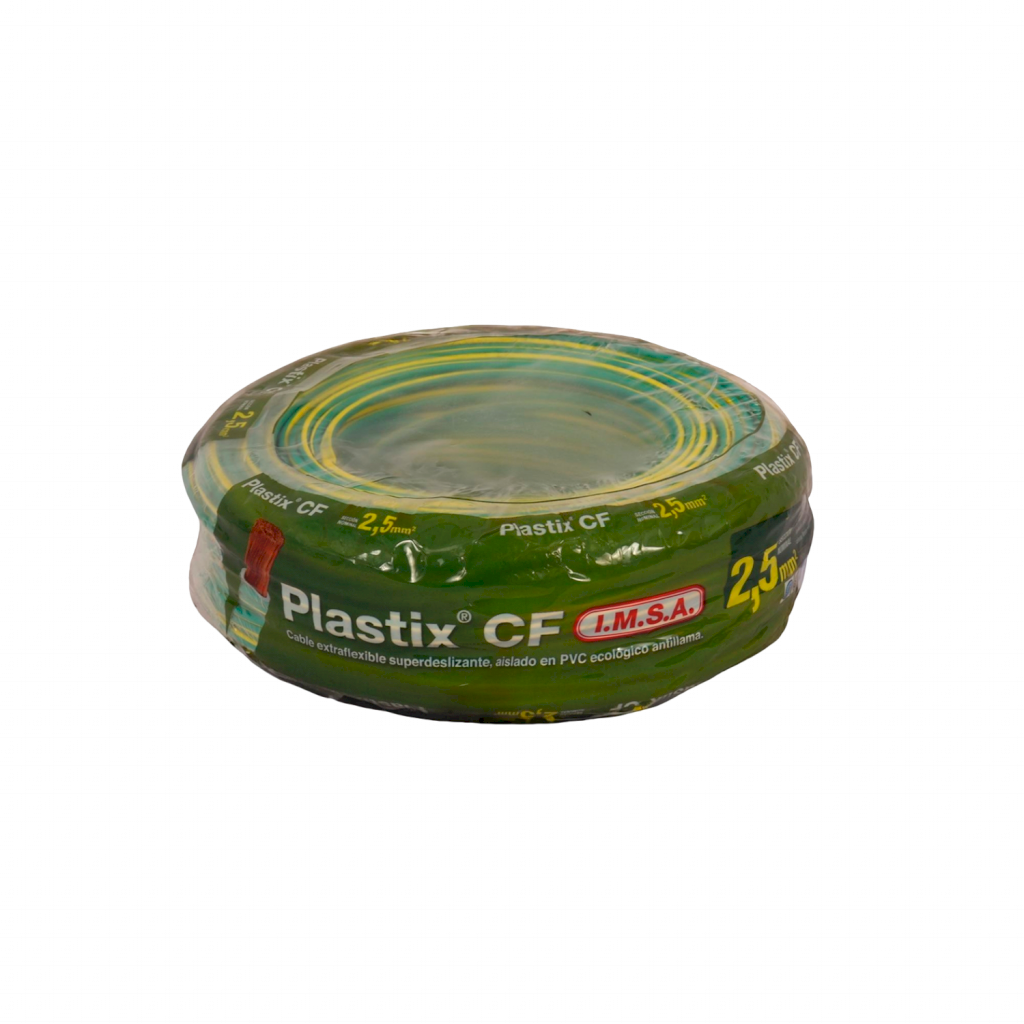 [22105] Cable Unipolar 2,50mm2 PVC Verde/Amarillo (x 100Mts) Imsa