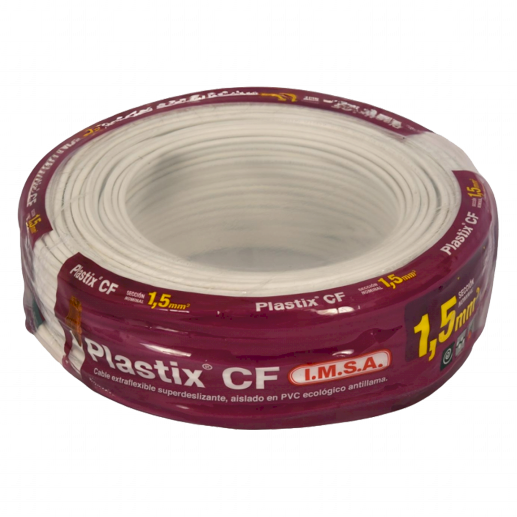 [23113] Cable Unipolar 1,50mm2 PVC Blanco (x 100Mts) Imsa