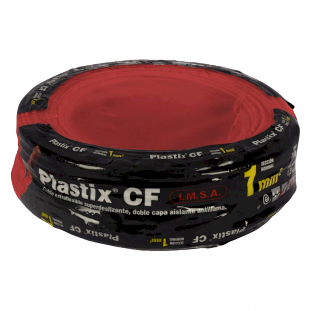 [23163] Cable Unipolar 1mm2 PVC Rojo (x 100Mts) Imsa