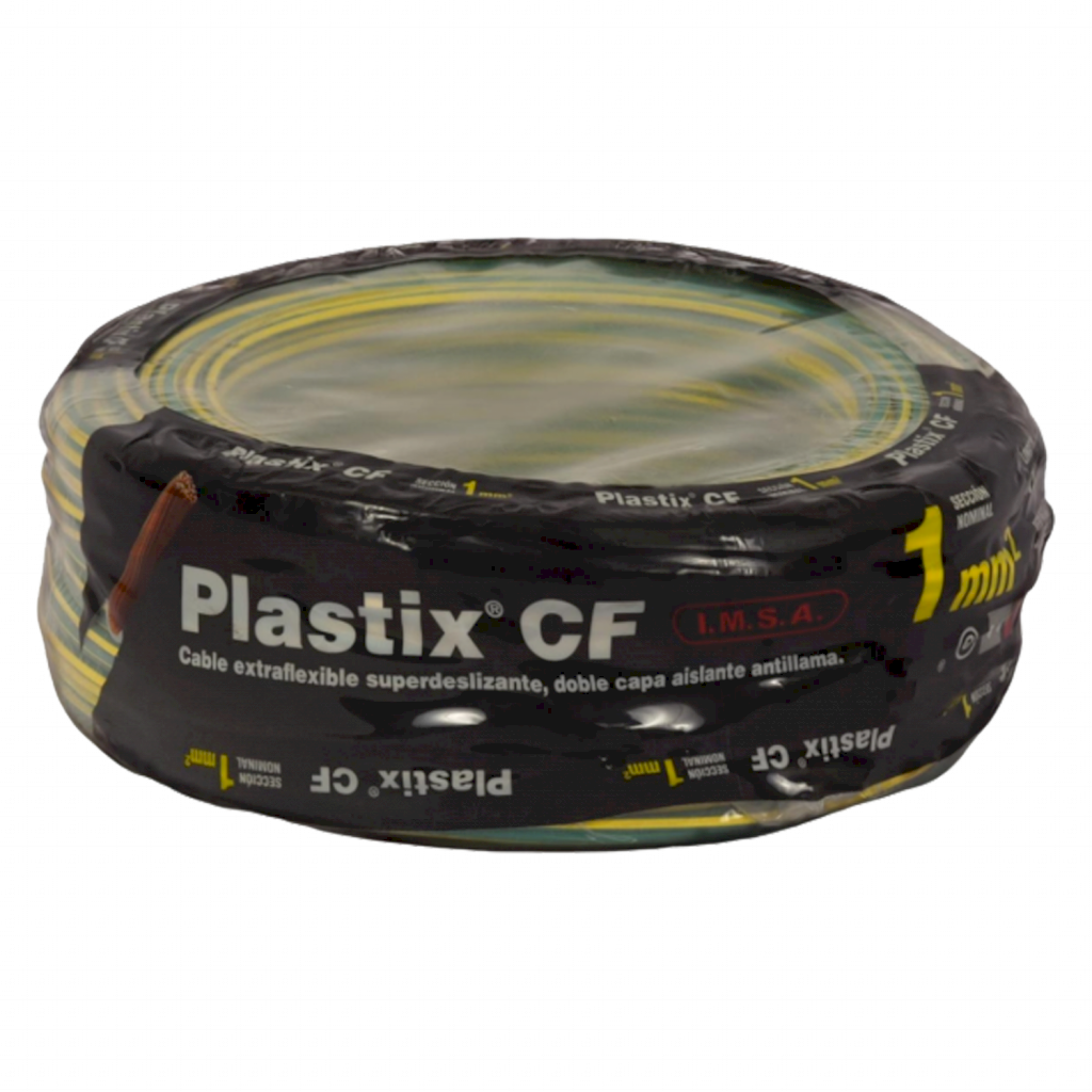 [23167] Cable Unipolar 1mm2 PVC Verde/Amarillo (x 100Mts) Imsa