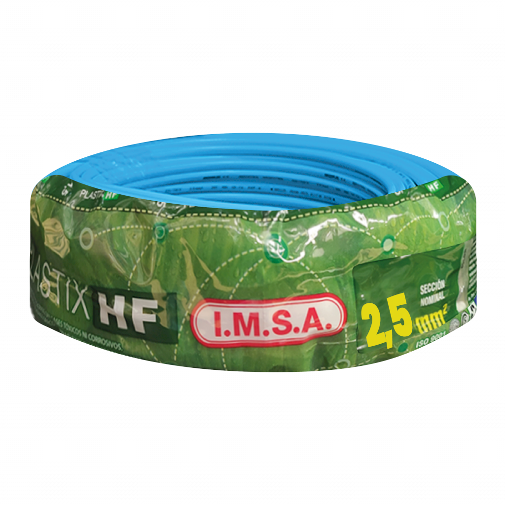 Cable Unipolar 2,50mm2 LS0H Celeste (x 100Mts) Imsa