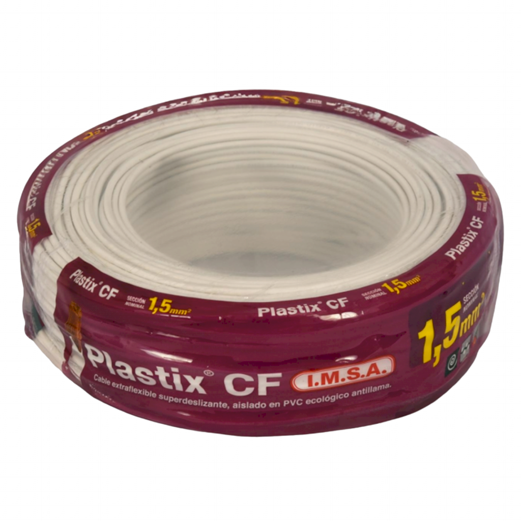 Cable Unipolar 1,50mm2 PVC Blanco (x 30Mts) Imsa
