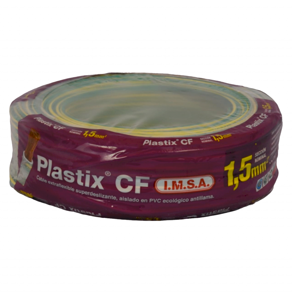 Cable Unipolar 1,50mm2 PVC Verde/Amarillo (x 30Mts) Imsa