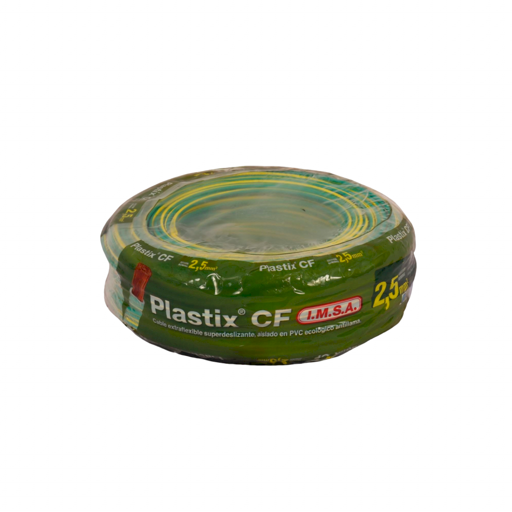 [31221] Cable Unipolar 2,50mm2 PVC Verde/Amarillo (x 30Mts) Imsa