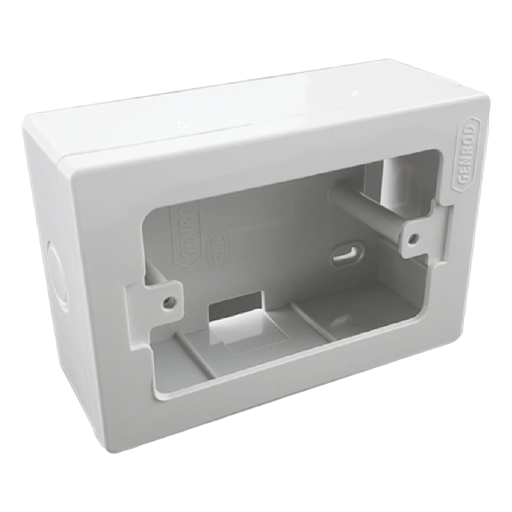 Caja Aplicar Rectangular PB P/Bastidor 100x50mm PVC Sistelectric