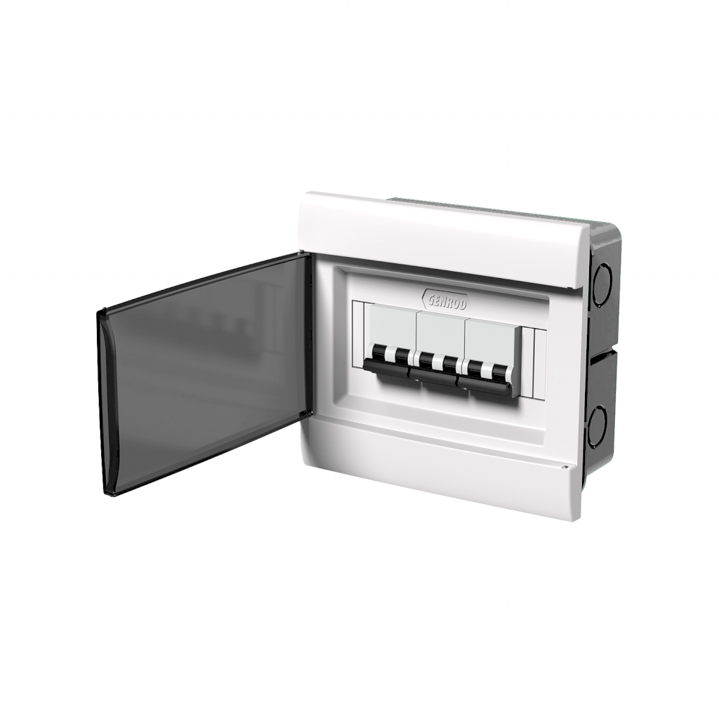 Tablero DIN PVC Embutir 8 Módulos Puerta Fume Interior IP30 Blanco Sistelectric