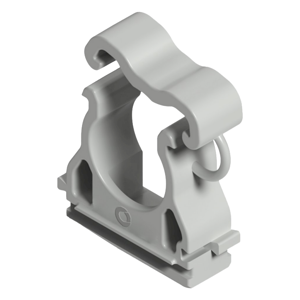 Grampa PVC P/Caño Ajustable 7/8" 22mm Gris Sistelectric