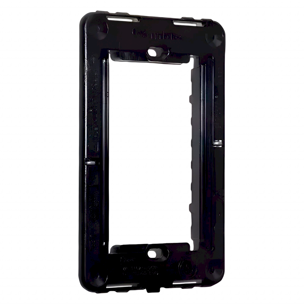 [2183] Bastidor Lujo Policarbonato 4 Módulos Negro Cambre