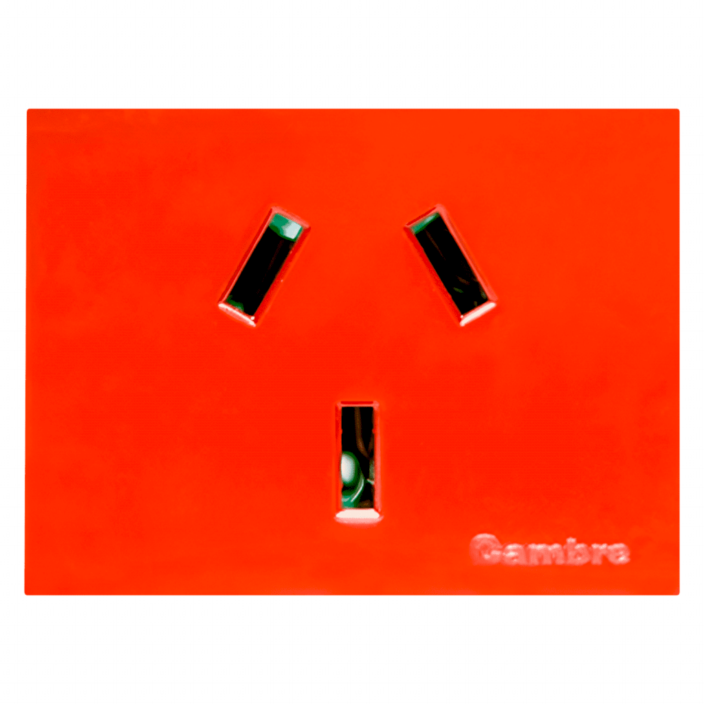 Toma C/Tierra P/Energía Estabilizada Roja Cambre