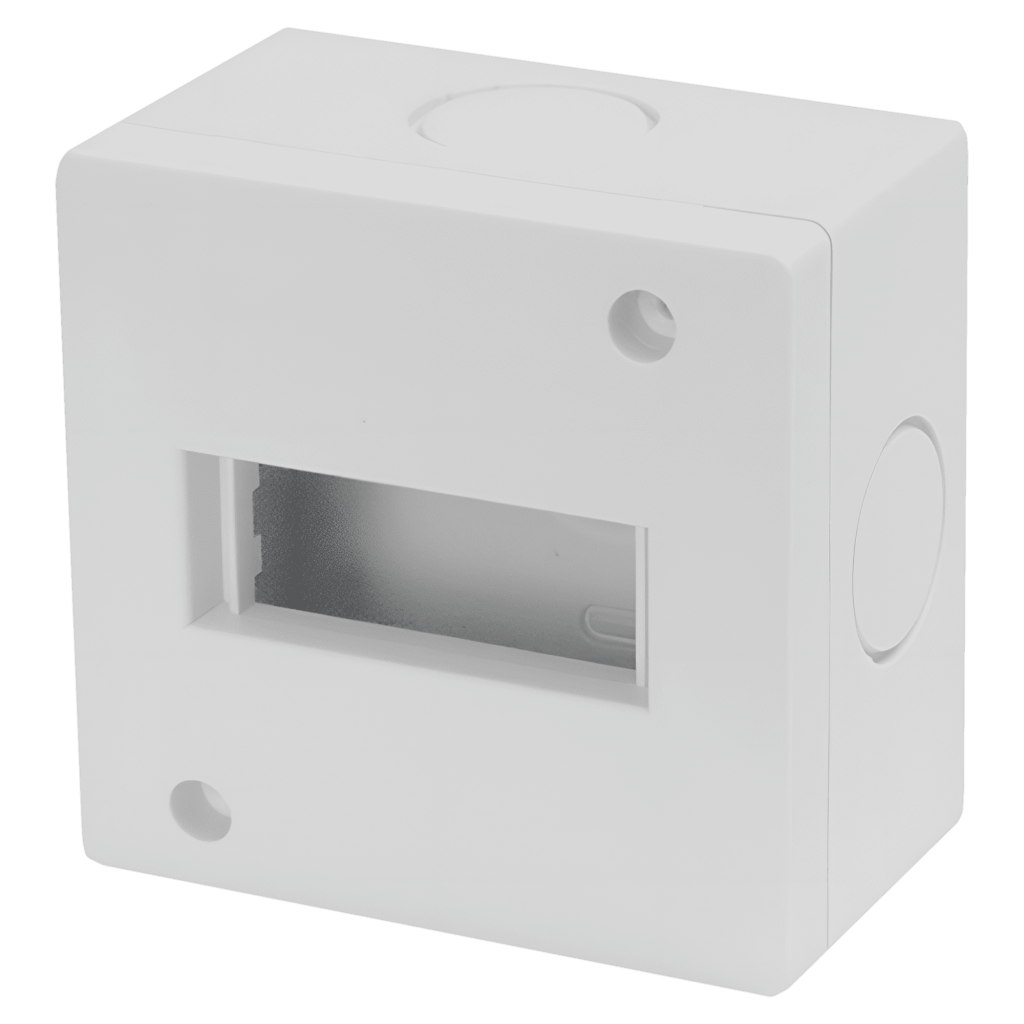 [8273] Caja P/1 Módulo Cuadrada Blanca PVC Cambre