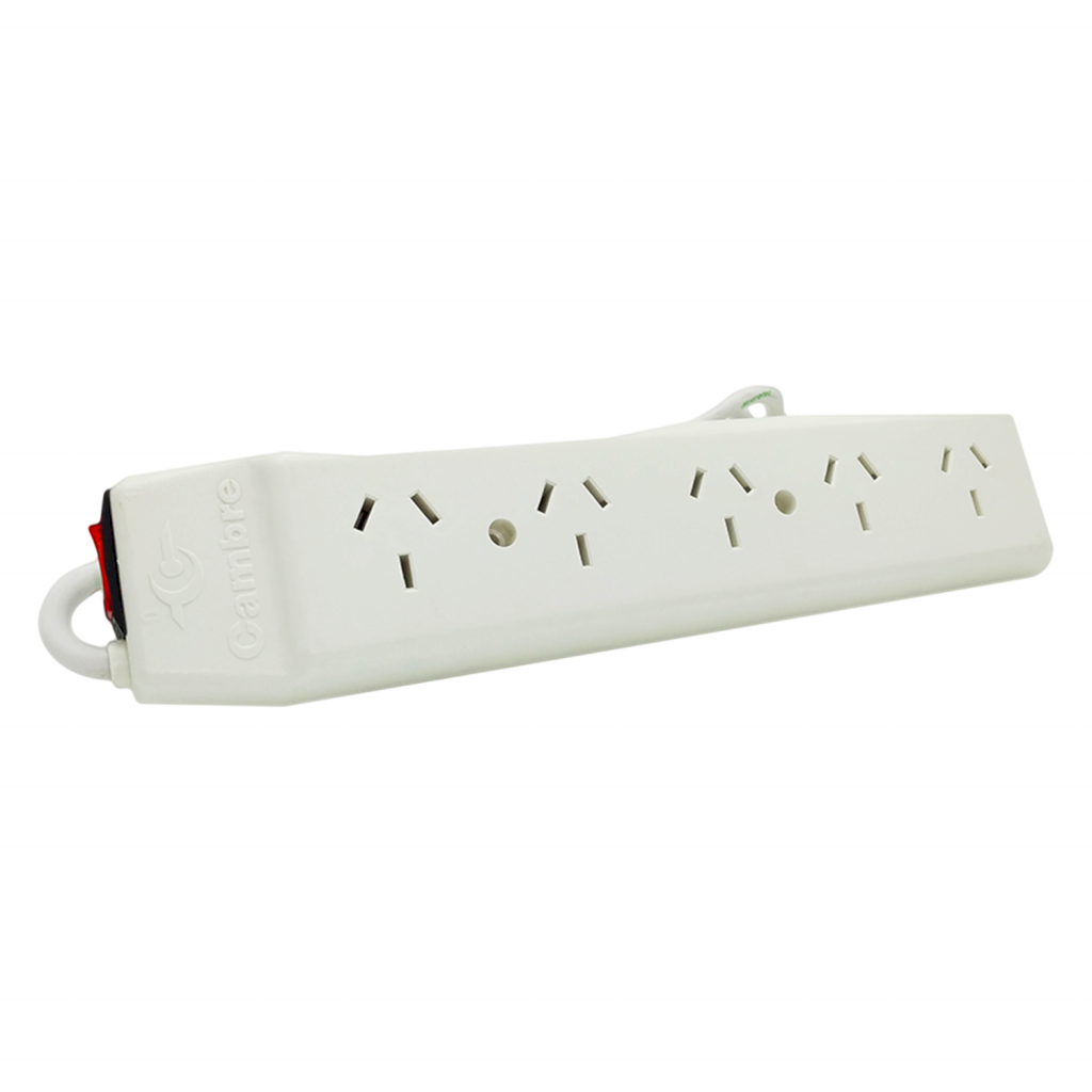 Zapatilla 5 Tomas 3P 10A Cable 3Mts Blanca Cambre