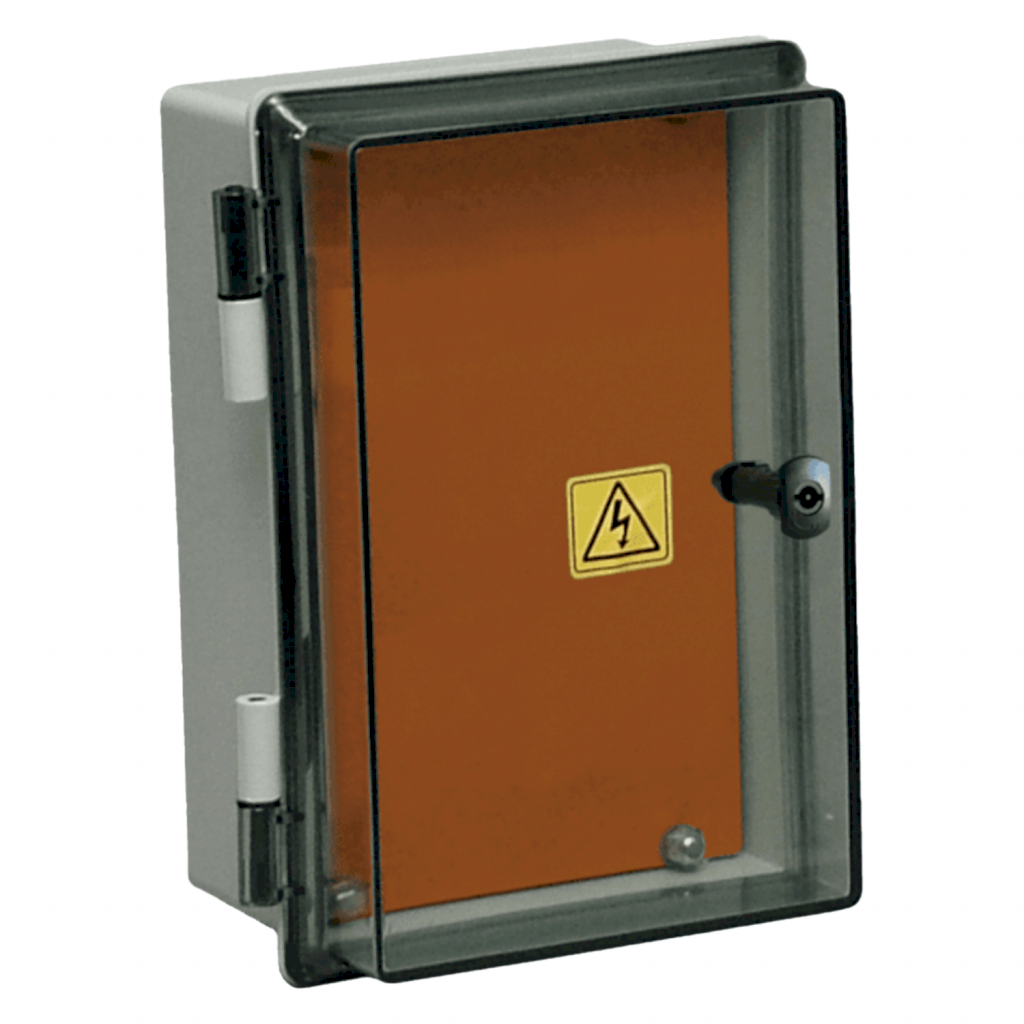 Caja de Paso PVC Estanca 230x310x180mm Tapa Cristal IP65 Gris Roker