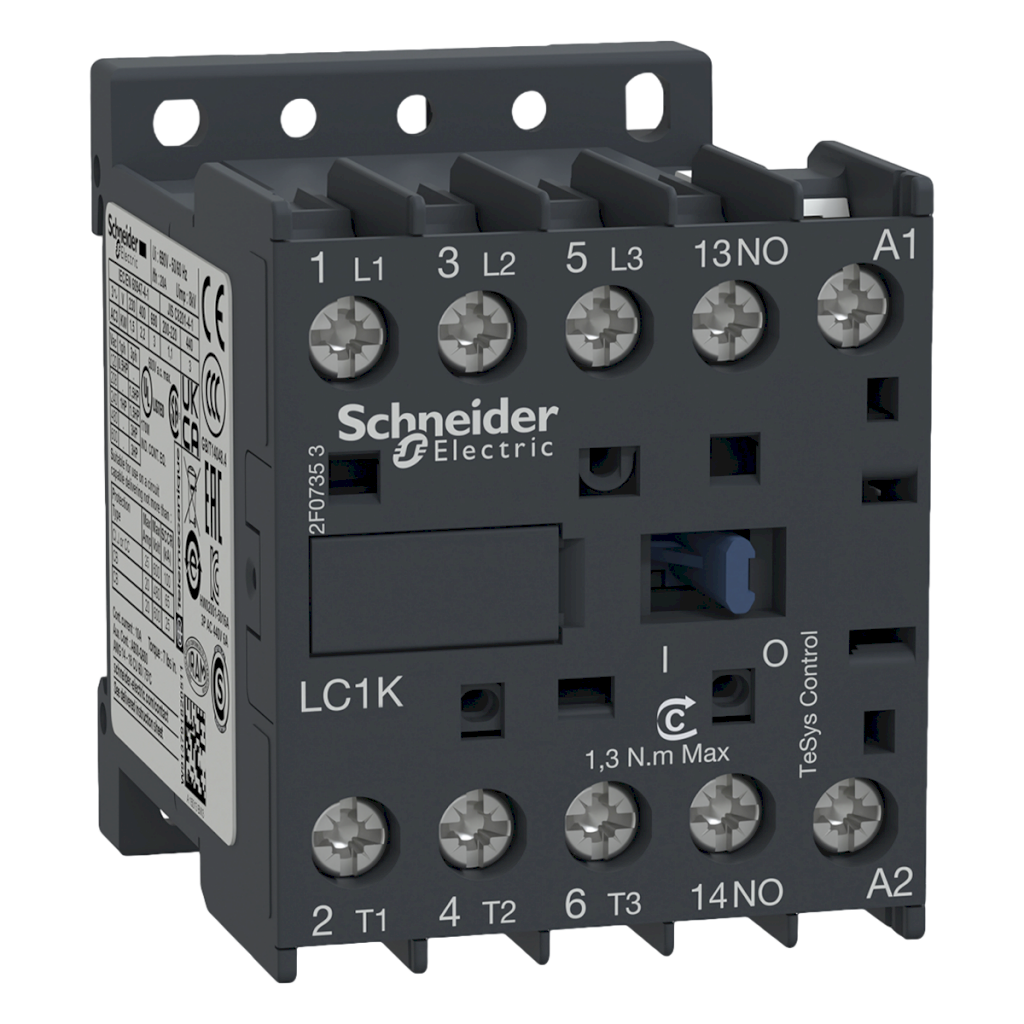 Mini Contactor LC1K 3P 9A 24VCA 4kW 1NA Schneider Electric