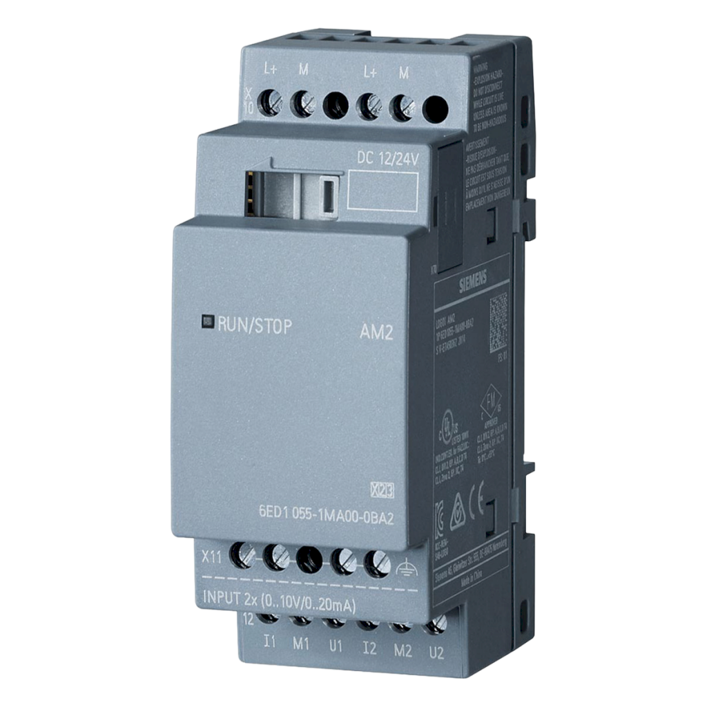 Módulo LOGO V8! 2 E/Analog. Bornera a Tornillo Montaje Riel DIN 24/12VCC Siemens