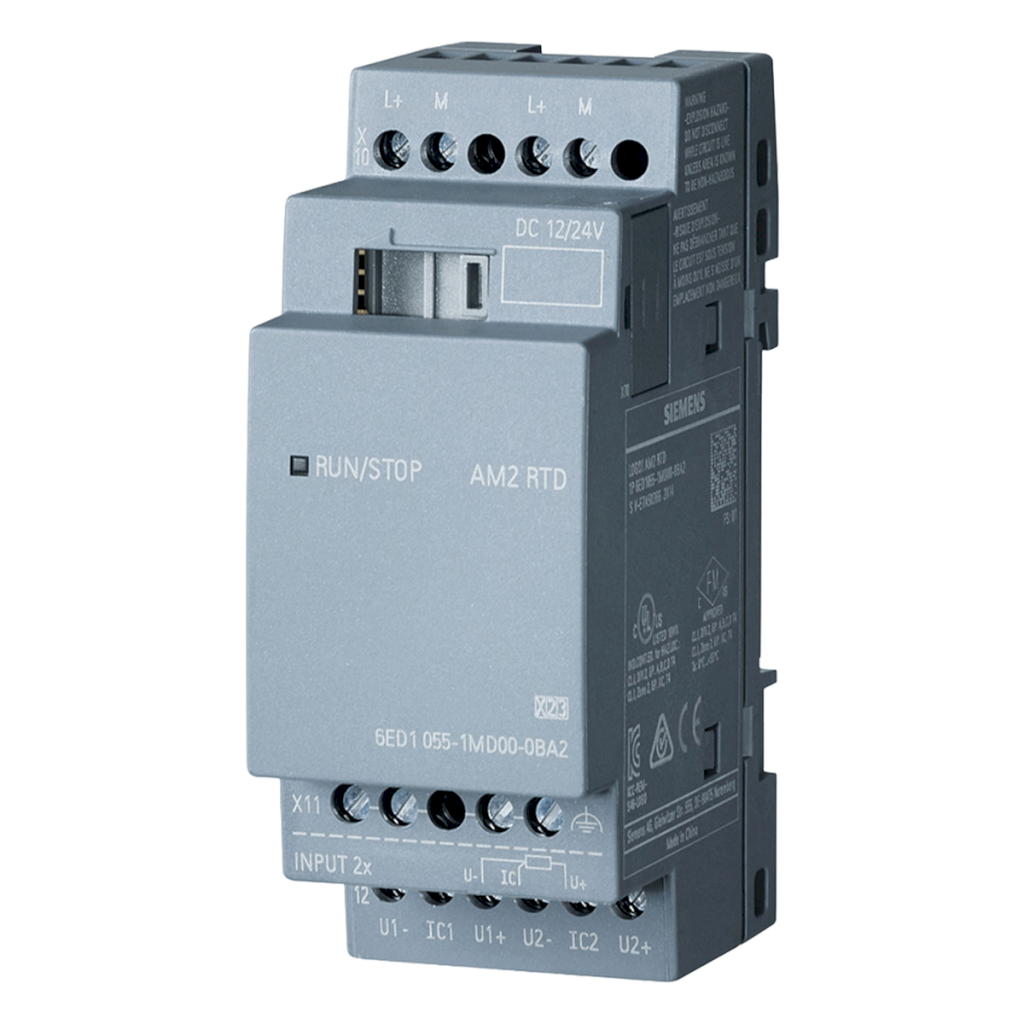 Módulo LOGO V8! 2 E/Analog. Bornera a Tornillo Montaje Riel DIN 24VCC Siemens