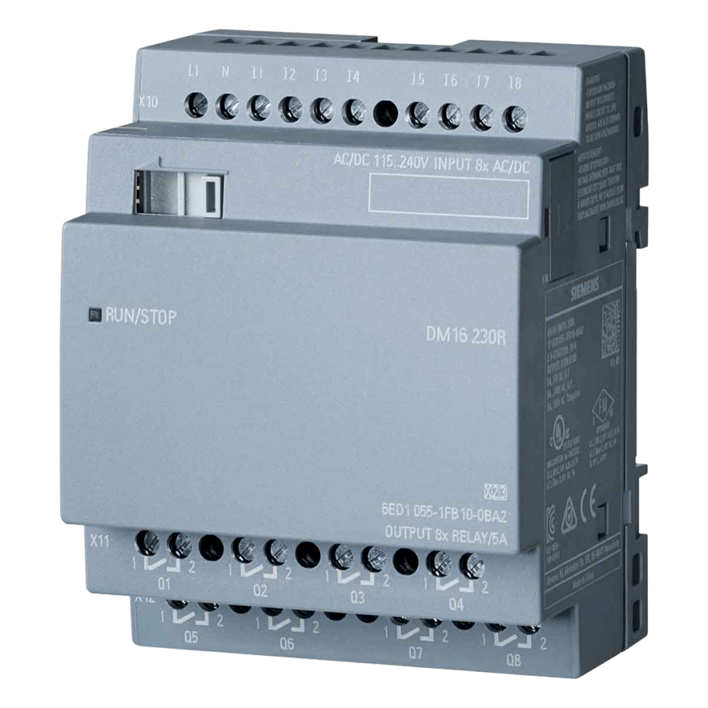 [24812] Módulo Logo V8! DM16 8ED + 8SR 230 VCA Tornillo Siemens