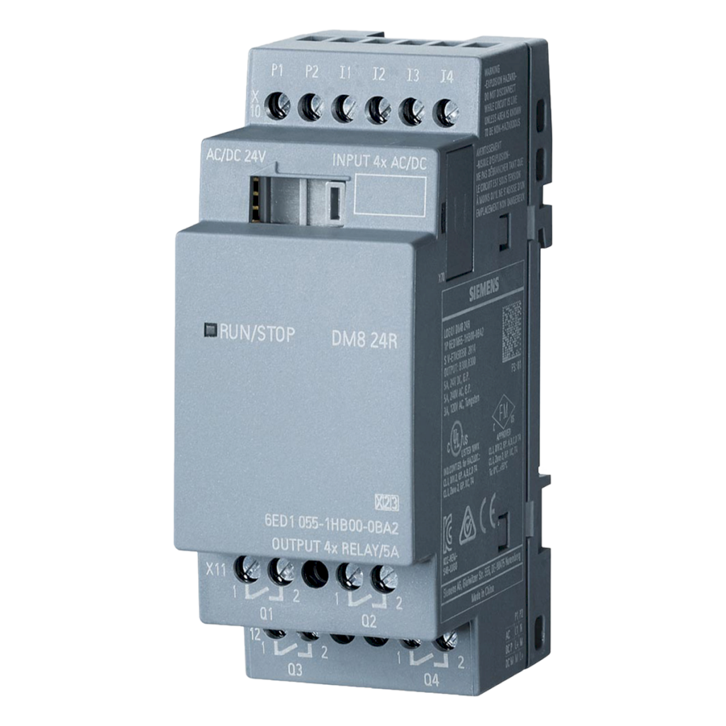 Módulo Logo V8! DM8 4ED + 4SR 24 VCC/CA Tornillo Siemens