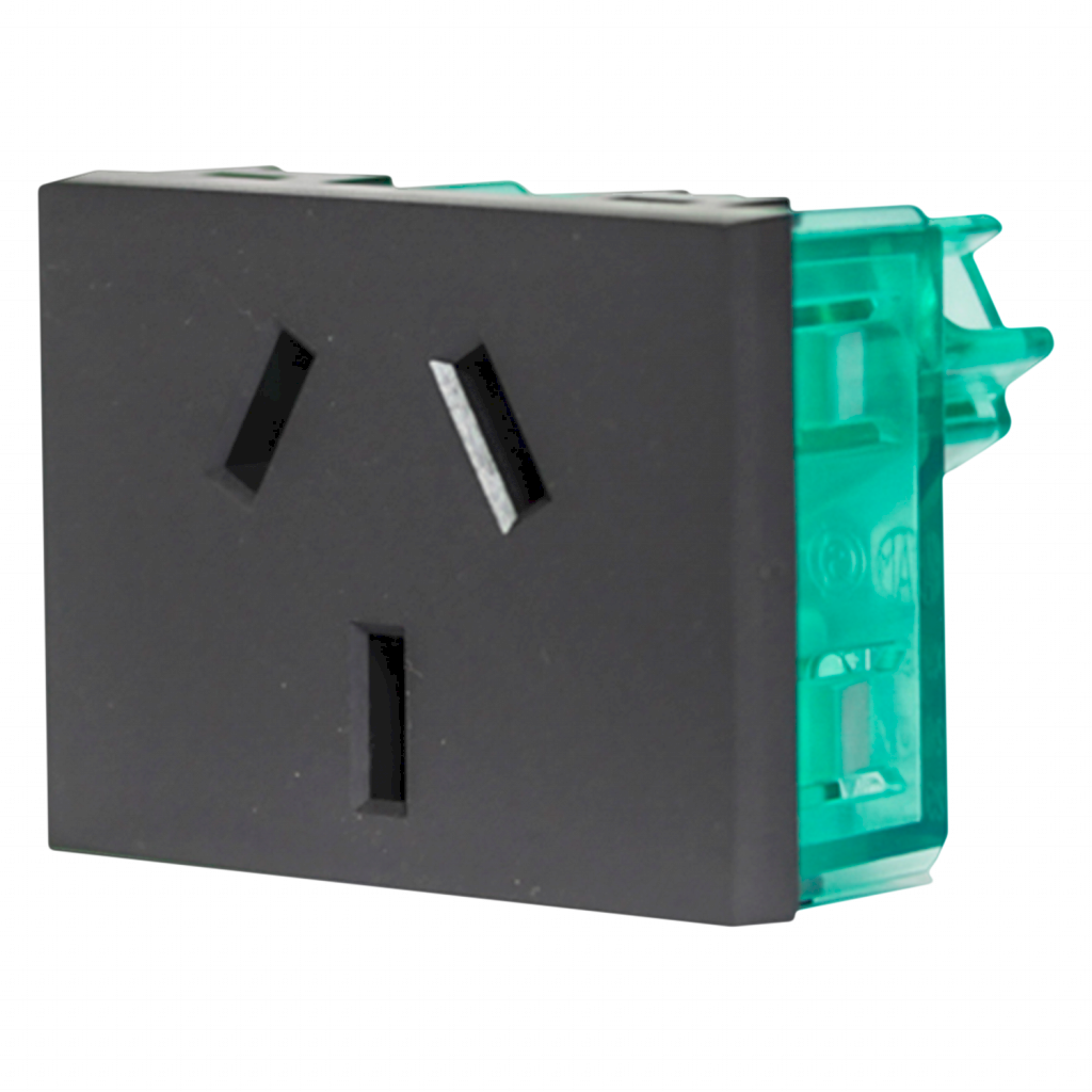 Toma C/Tierra Tres Pernos Chatos Gris Cambre