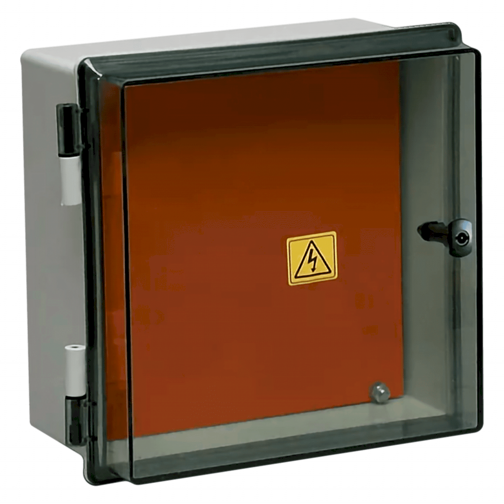 [27216] Caja de Paso PVC Estanca 200x200x155mm Tapa Transparente IP65 Gris Roker