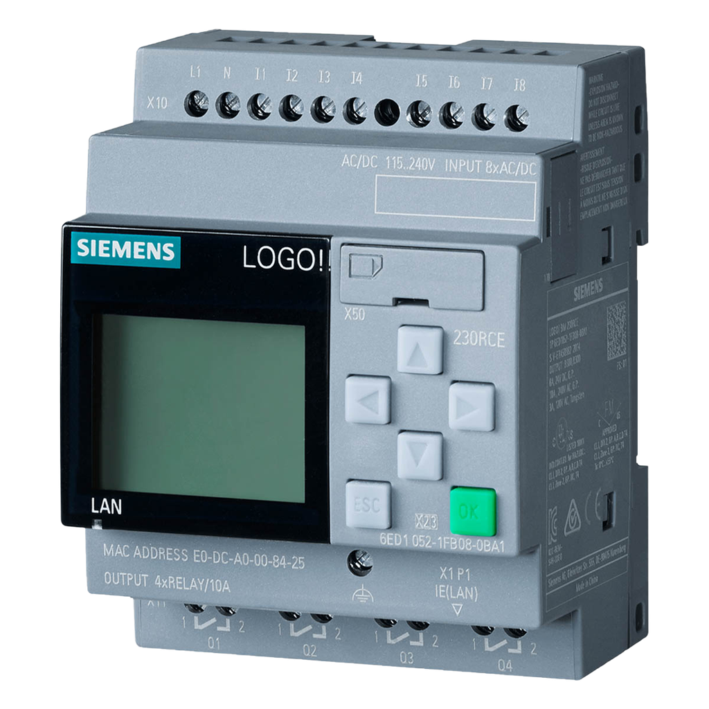 [31307] Logo! 8.3 230RCE 8ED + 4SR ETH S7/MB TCP C/Display Siemens