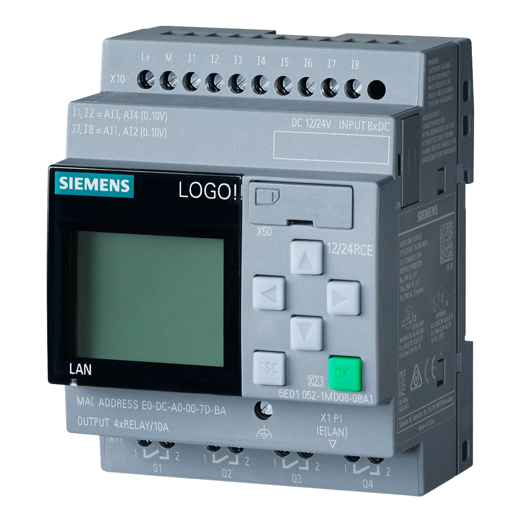 [31309] Logo! 8.3 12/24RCE 8ED(4EA) + 4SR ETH S7/MB TCP C/Display Siemens