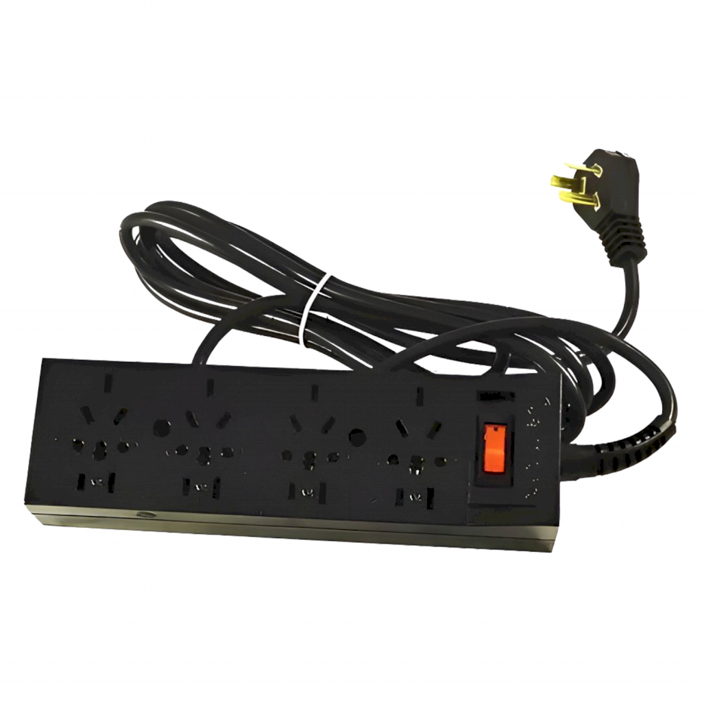 Zapatilla 4 Tomas Multinorma 10A Cable 3Mts Negra Cambre