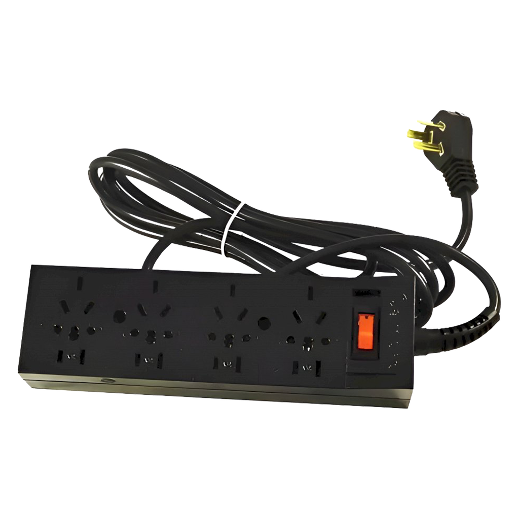 [31465] Zapatilla 4 Tomas Multinorma 10A Cable 3Mts Negra Cambre