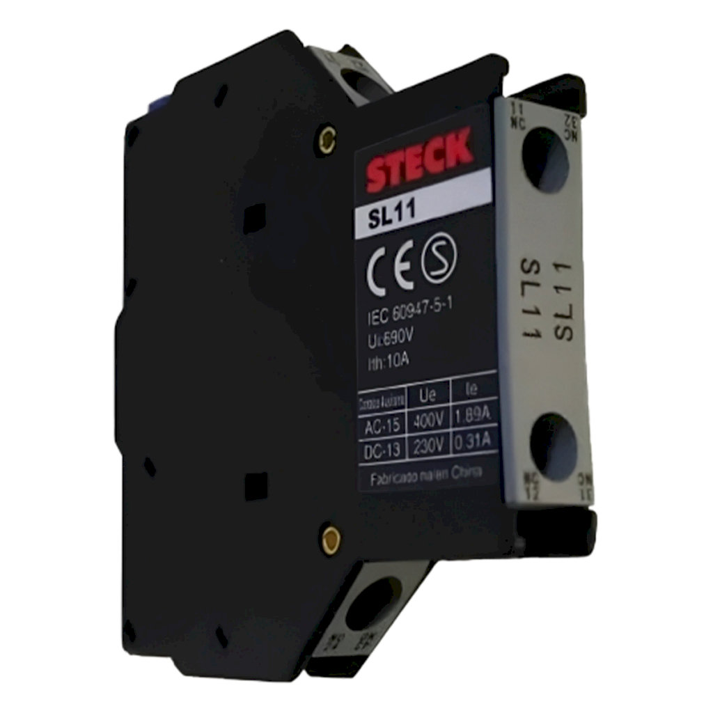 Contacto Auxiliar Lateral SL11 SK1/SD2 1NA+1NC 2P Steck Electric