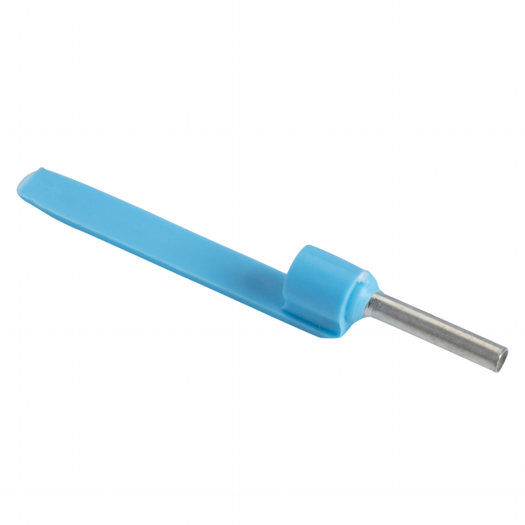[6176] Puntera Tubular C/Lengueta 0,75mm2 8mm x100u Azules Schneider Electric