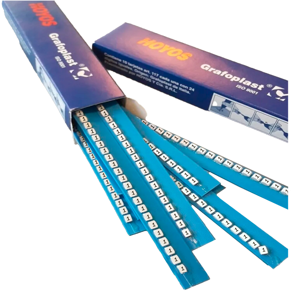 [15001] Tarjeta de Identificadores P/Tubito Blanco Número 1 Hoyos