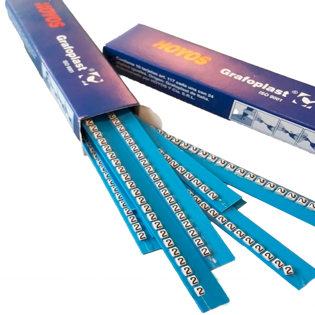 Tarjeta de Identificadores P/Tubito Blanco Número 2 Hoyos