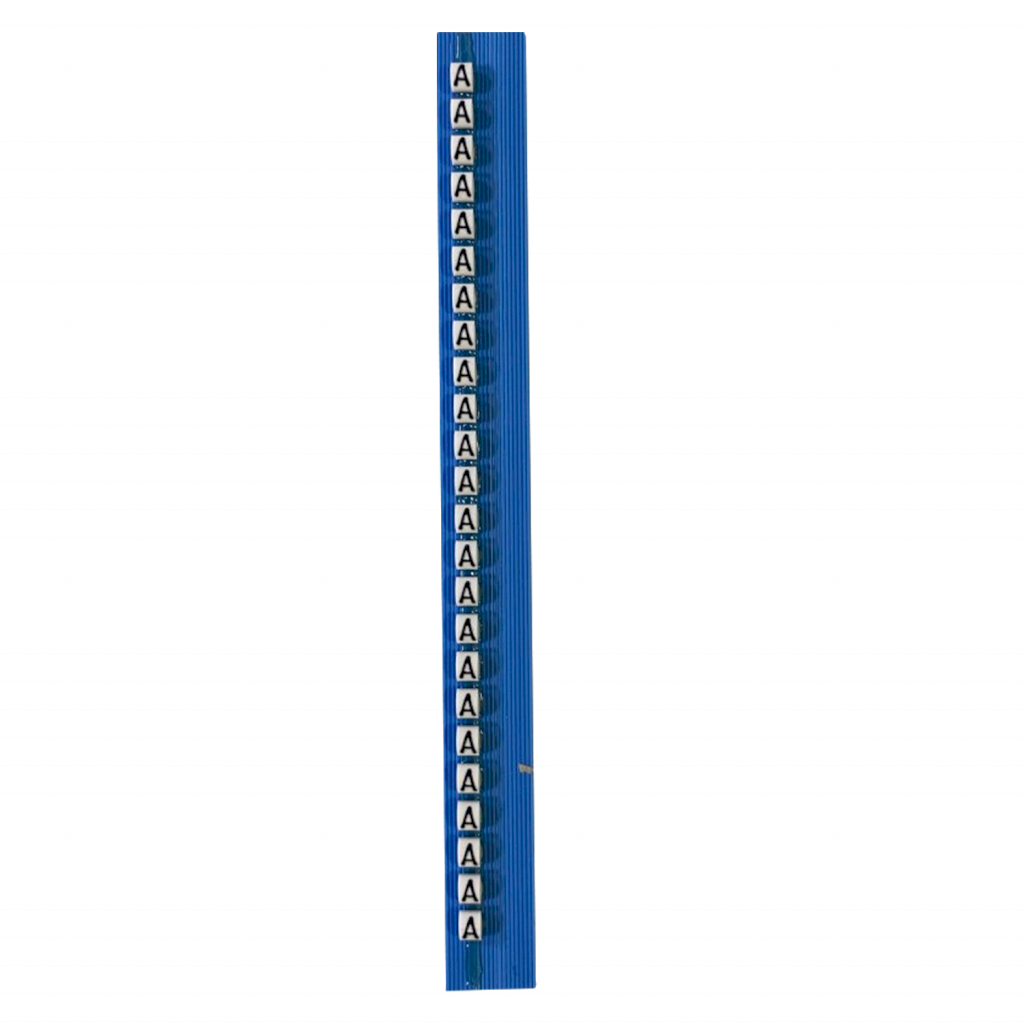 Tarjeta de Identificadores Blanco Letra A Hoyos