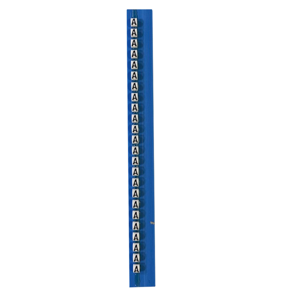 [15010] Tarjeta de Identificadores Blanco Letra A Hoyos