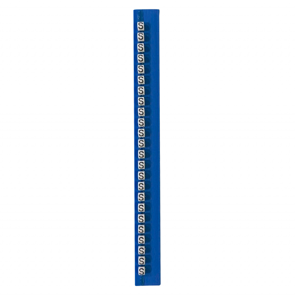 [15029] Tarjeta de Identificadores Blanco Letra S Hoyos