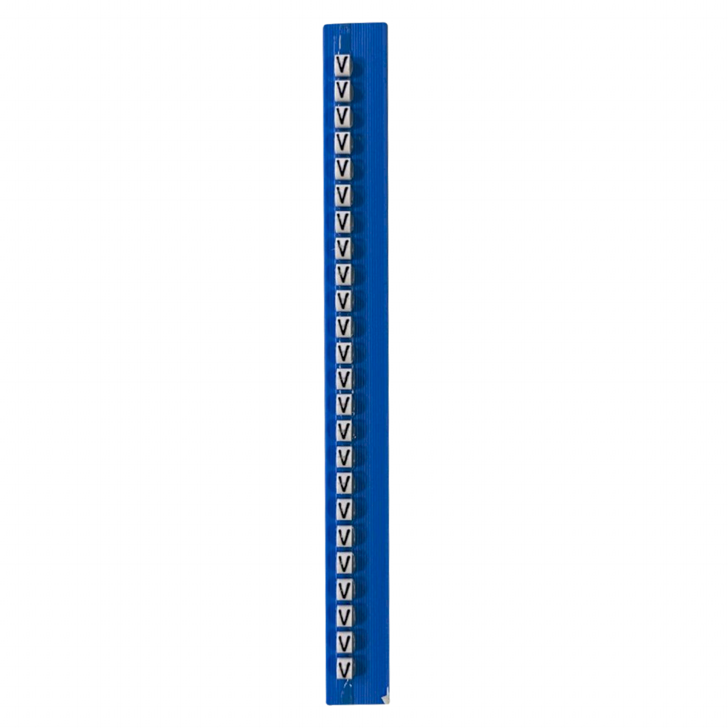 [15032] Tarjeta de Identificadores Blanco Letra V Hoyos