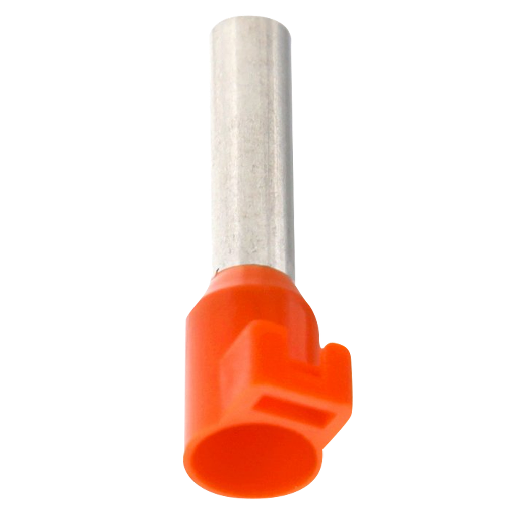 [13281] Puntera Tubular P/Lengueta 4mm2 10mm x100u Naranjas Schneider Electric